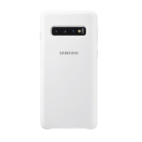 Луксозен силиконов гръб Silicone Cover оригинален EF-PG973TWEGWW за Samsung Galaxy S10 G973 бял